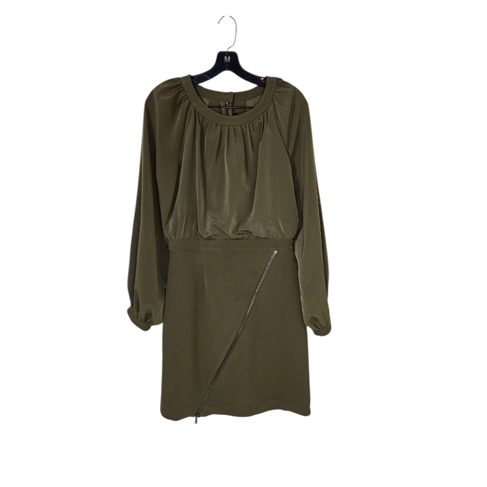 Toccin NY A line Blouson Mini Long Sleeve Dress Olive Green Women's 4‎